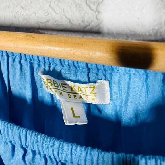 Debbie Katz South Beach Tunic Coverup Dress Blue Casual Resort Vacation - L - Picture 5 of 6